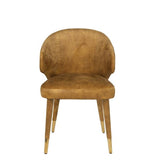 Chair Lunar Velvet Ochre Fr
