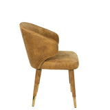 Chair Lunar Velvet Ochre Fr
