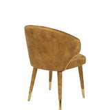 Chair Lunar Velvet Ochre Fr