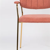 Armchair Jolien Gold/Pink