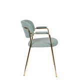Armchair Jolien Gold/Light Green