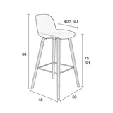Barstool Albert Kuip Dark Grey