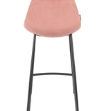 Counter Stool Franky Velvet Old Pink