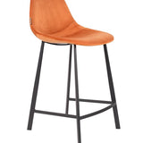 Counter Stool Franky Velvet Orange