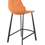 Counter Stool Franky Velvet Orange