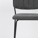 Counter Stool Jolien Black/Dark Grey