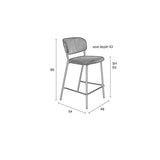 Counter Stool Jolien Black/Grey