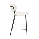 Counter Stool Jolien Black/Bouclé
