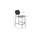 Counter Stool Spike Natural/Grey