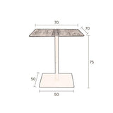 Bistro Table Braza Square Black