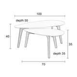 Side Table Drop Set Of 2
