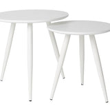 Side Table Daven White Set Of 2