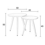 Side Table Daven Black Set Of 2