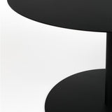 Side Table Snow Black Round M