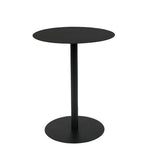 Side Table Snow Black Oval