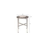 Side Table Vidrio Brass