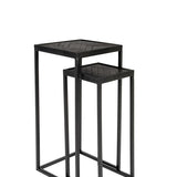 Side Table Parker Set Of 2 High Black