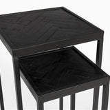 Side Table Parker Set Of 2 High Black