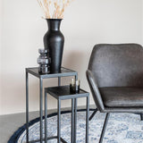 Side Table Parker Set Of 2 High Black