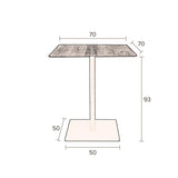 Counter Table Braza Square Brown