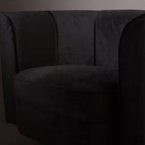 Lounge Chair Flower Black