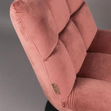 Lounge Chair Bar Velvet Old Pink