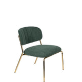 Lounge Chair Jolien Gold/Dark Green