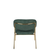 Lounge Chair Jolien Gold/Dark Green