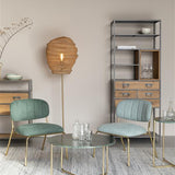 Lounge Chair Jolien Gold/Light Green
