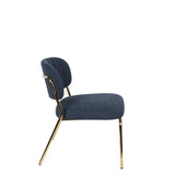 Lounge Chair Jolien Gold/Dark Blue