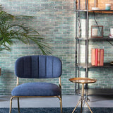 Lounge Chair Jolien Gold/Dark Blue