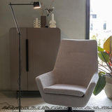 Lounge Chair Bruno Rib Light Grey