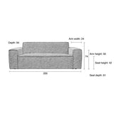 Sofa Bor 2,5-Seater Latte