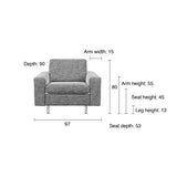 Sofa Jean 1-Seater Latte