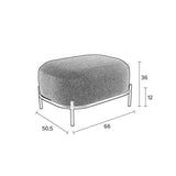 Hocker Polly Grey