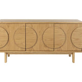 Sideboard Groove 3 Doors Natural Oak