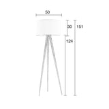 Floor Lamp Tripod Wood White