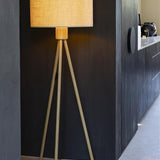 Floor Lamp Fan Bamboo