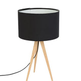 Table Lamp Tripod Wood Black