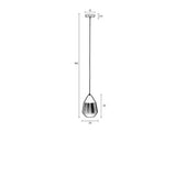 Pendant Lamp Aysa Tall Black