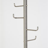 Coat Rack Hooked Satin Nickel