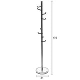 Coat Rack Hooked Satin Nickel