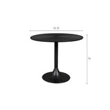 Hypnotising Round Dining Table Black