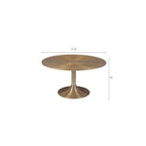Hypnotising Round Coffee Table Gold