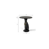 Proudly Crowned Panther Side Table Black
