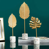 Nordic Gold Ginkgo Leaves Sculpture