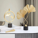 Nordic Gold Ginkgo Leaves Sculpture