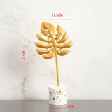 Nordic Gold Ginkgo Leaves Sculpture
