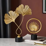Nordic Gold Ginkgo Leaves Sculpture