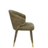 Chair Lunar Velvet Moss Fr
